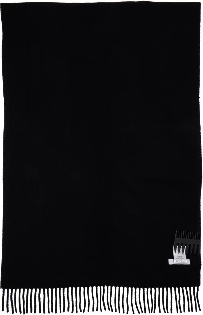 Maison Kitsune Black Bold Fox Head Scarf 3