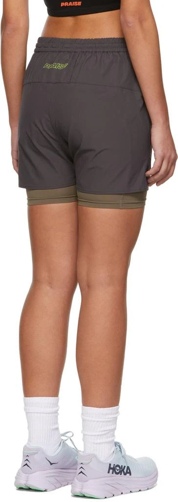 PRAISE ENDURANCE Grey Diablo Runner Sports Shorts 3
