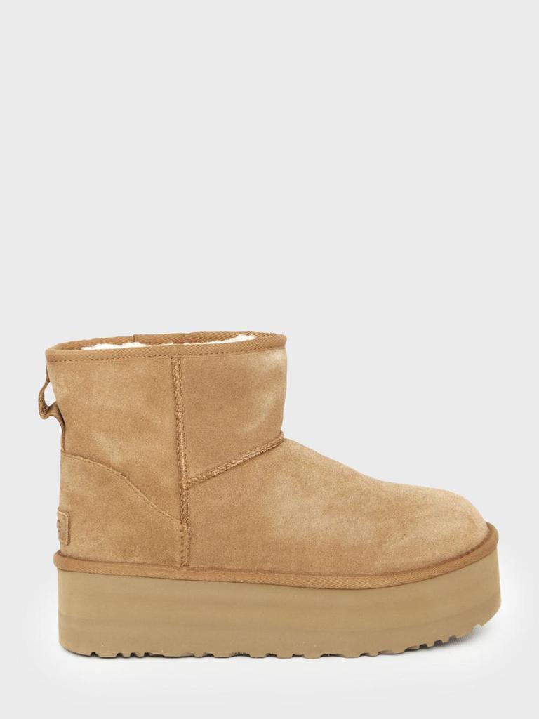 UGG 'Classic Mini Platform' Beige Ankle Boots With Platform