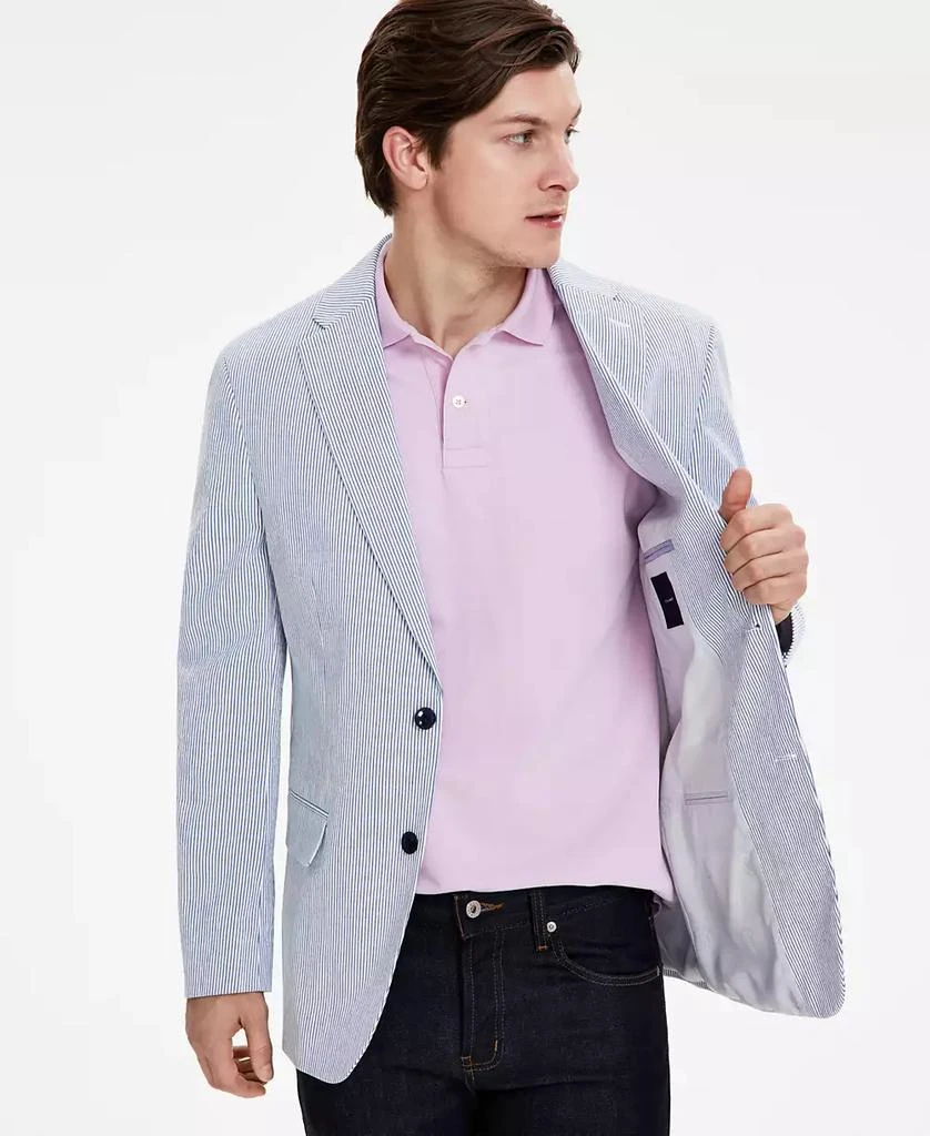 Tommy Hilfiger Men's Modern-Fit Seersucker Sport Coat 4