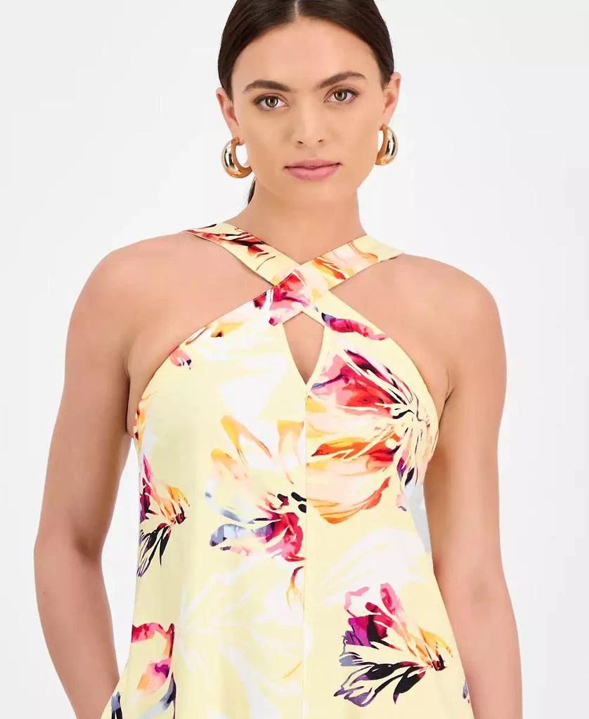 INC International Petite Linen-Blend Floral Halter Maxi Dress, Exclusively at Macy's 3