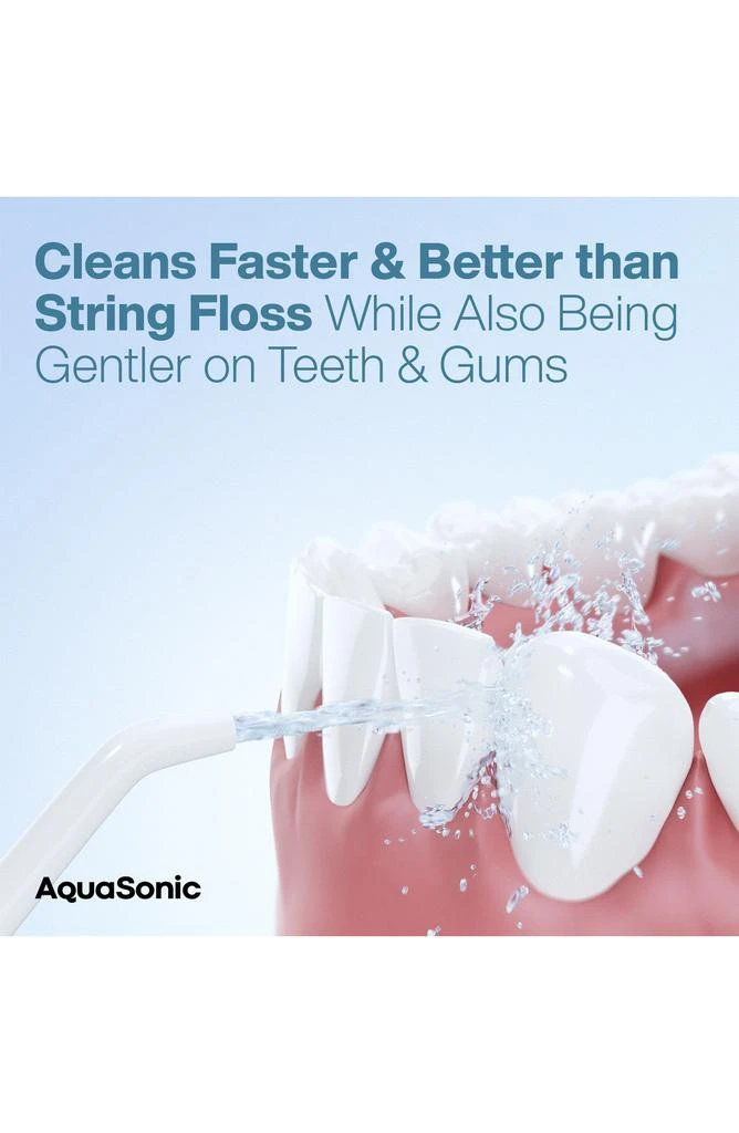 AquaSonic White Water Flosser with 4 Tips & Travel Pouch 8