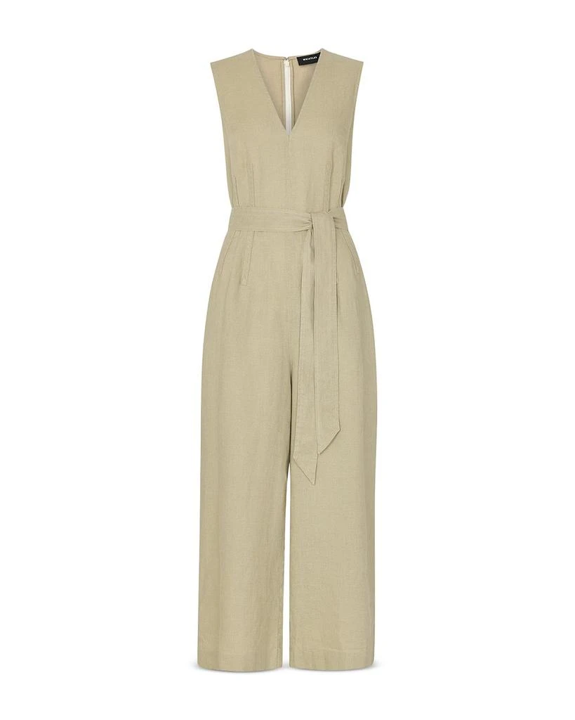 Whistles Belted Seamed Linen Jumpsuit 5