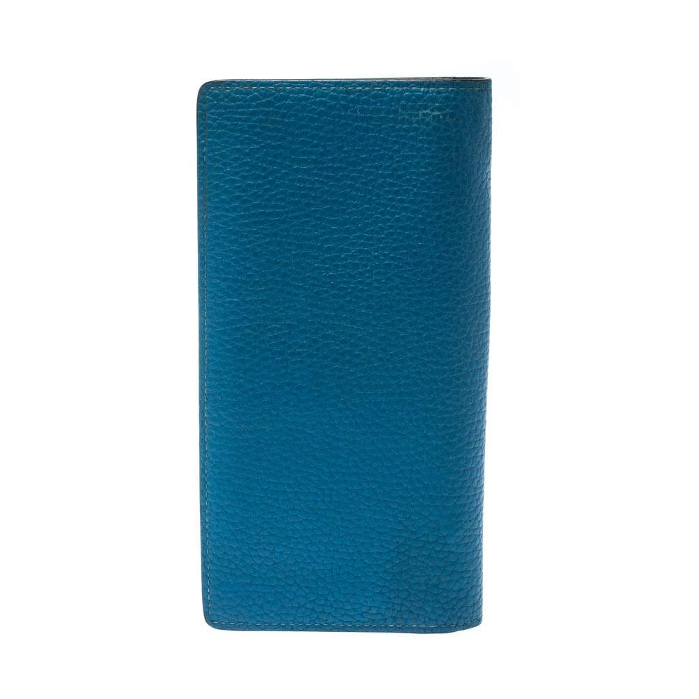 Louis Vuitton Louis Vuitton Blue Taurillon Leather Brazza Wallet 4
