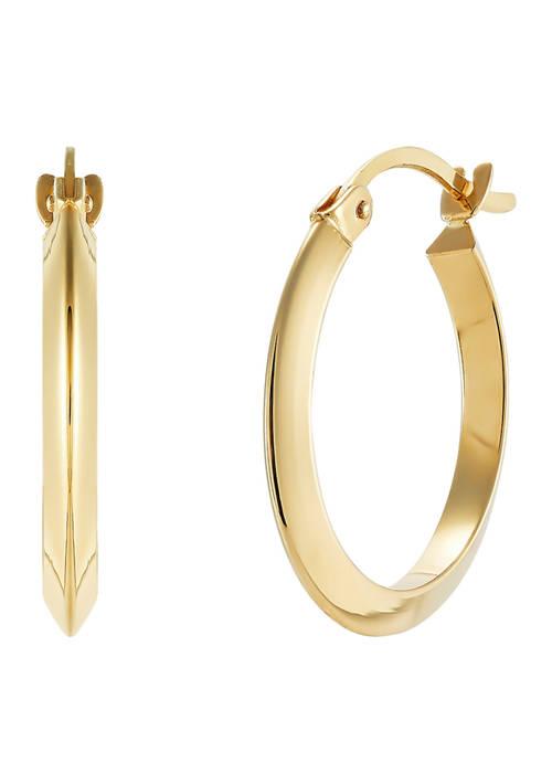 Belk & Co. 2 x 50 Millimeter Tube Hoop Earrings in 10K Yellow Gold