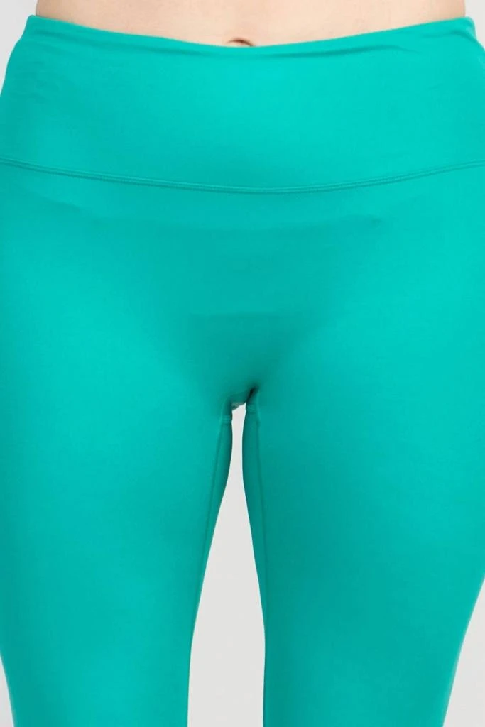 ac-tiv-ology Mid Waist Banded High Shine 7/8 Interlock Legging In Jade 4