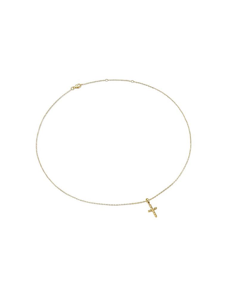 David Yurman Cable Cross Pendant Necklace in 18K Yellow Gold, 17.5MM