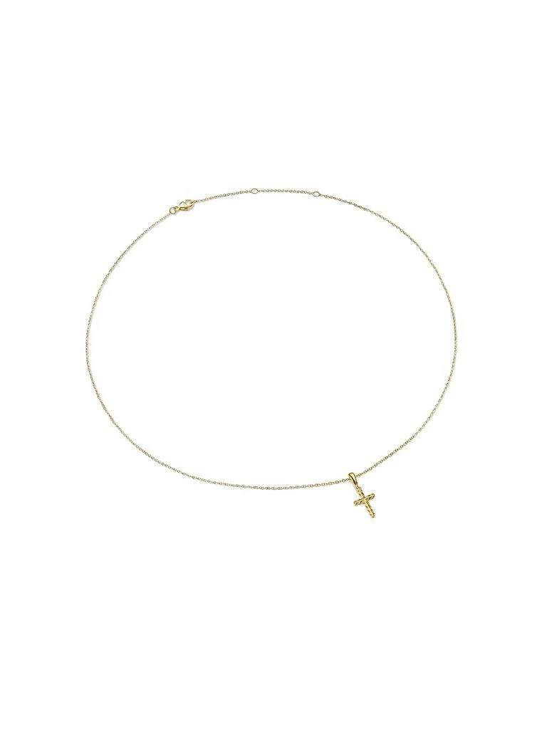 David Yurman Cable Cross Pendant Necklace in 18K Yellow Gold, 17.5MM 2