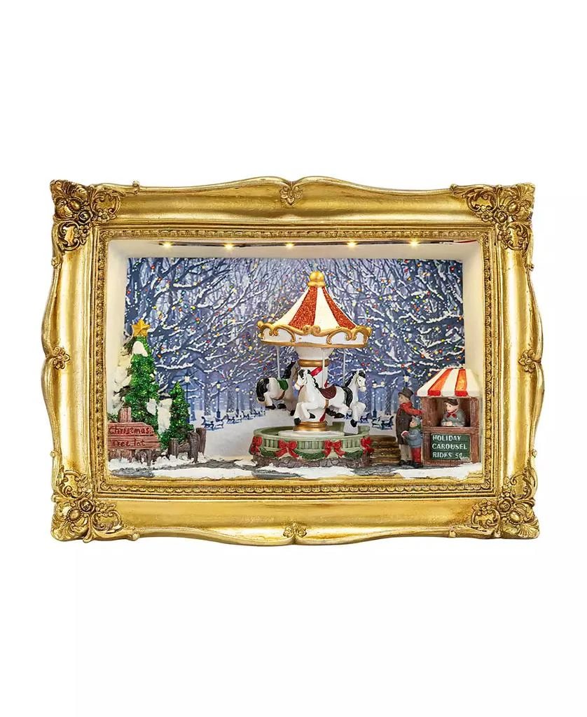 Mr. Christmas 90th Anniversary Collection Animated Musical Frame Carousel Shadow Box 1