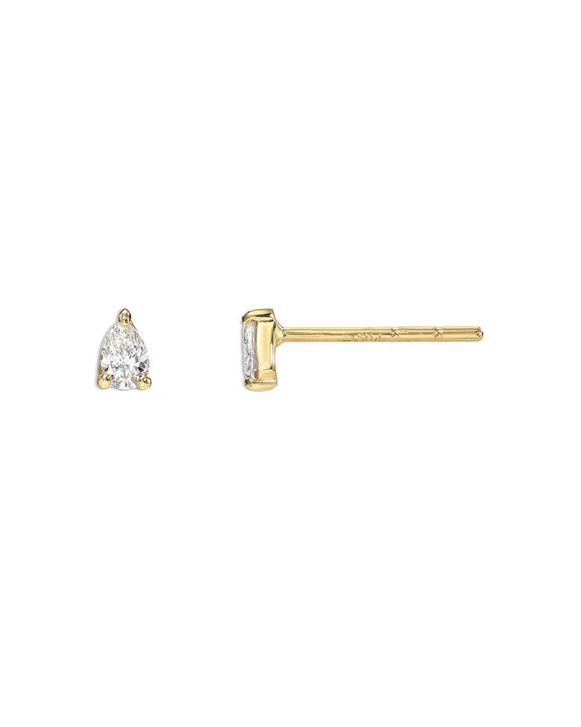 Zoe Lev 14K Yellow Gold Diamond Pear Stud Earrings 1