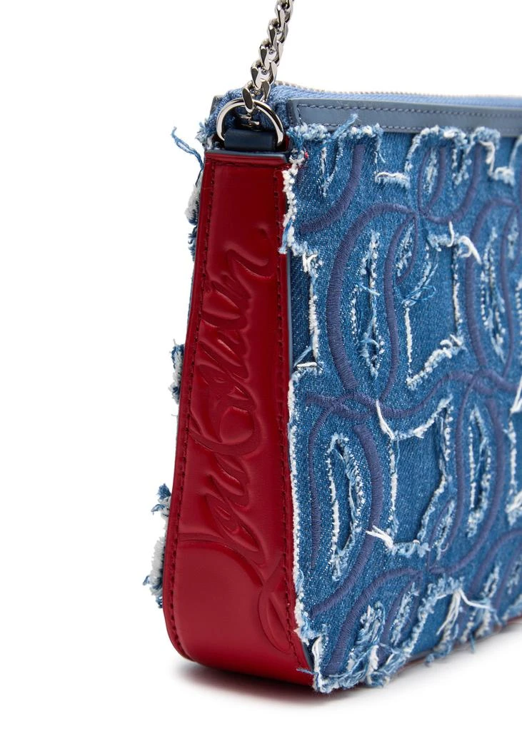 Christian Louboutin Loubila distressed denim cross-body bag 3