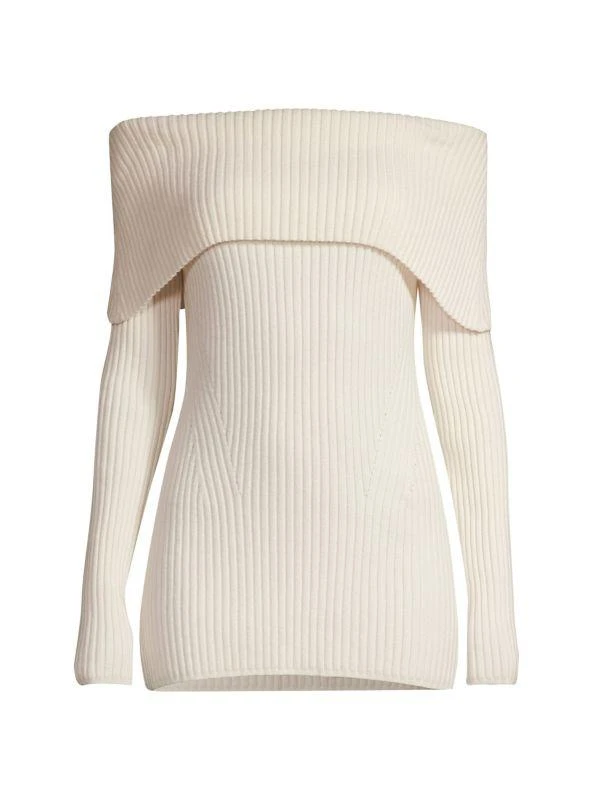 Jason Wu Wool & Cashmere-Blend Off-The-Shoulder Sweater 5
