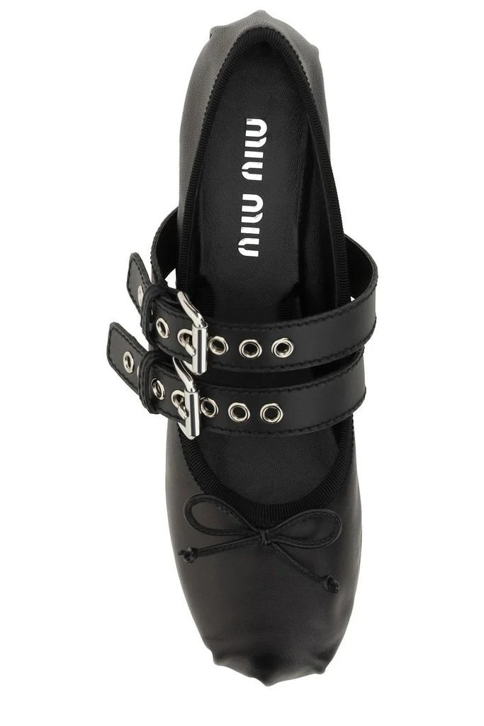Miu Miu Miu Miu Belted Detailed Ballerina Flats 4