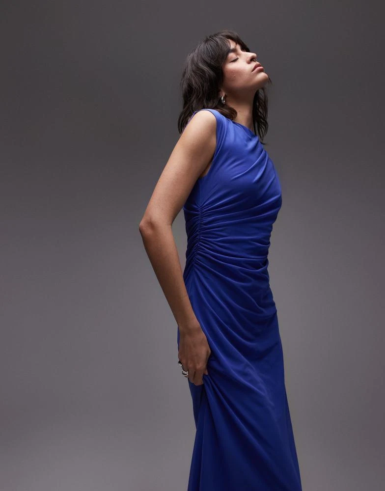 Shop & Other Stories mesh midi dress with drape detail in dark blue on Sale  at BeyondStyle  Get 10% Off & Other Stories mesh midi dress with drape  detail in dark