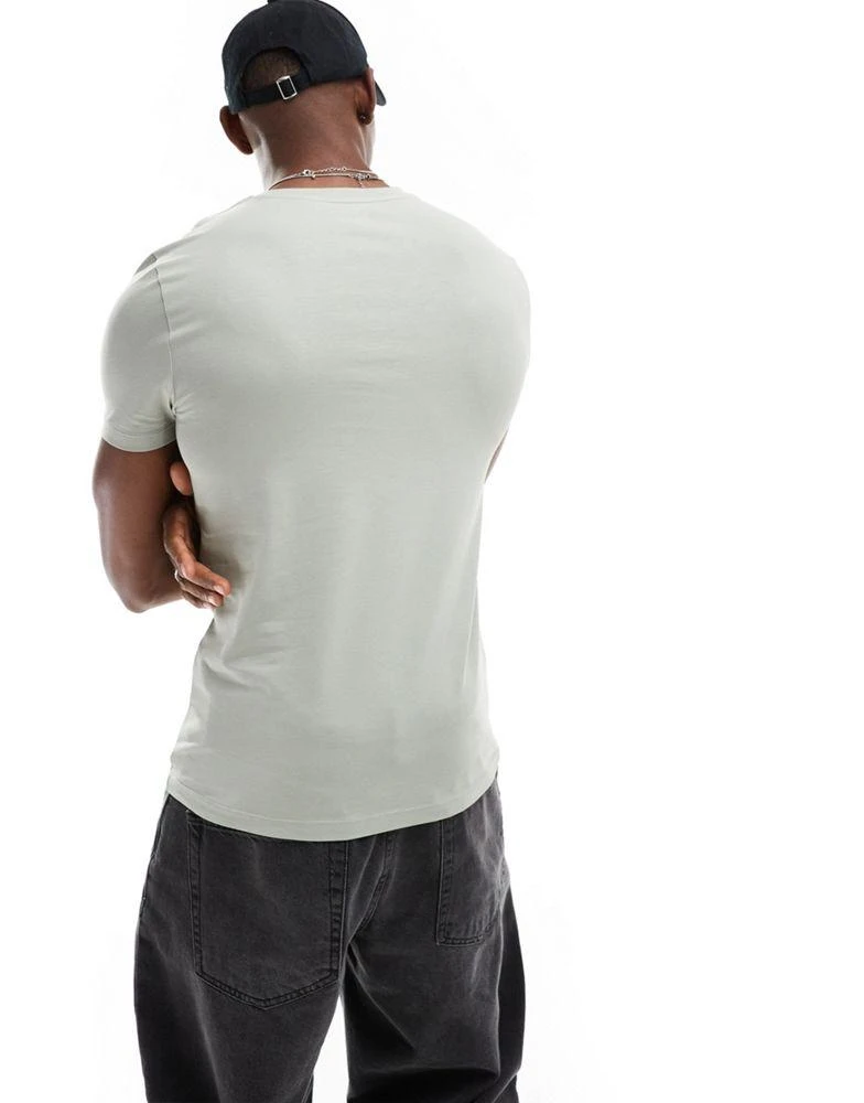 ASOS ASOS DESIGN essential muscle fit t-shirt in light green 4