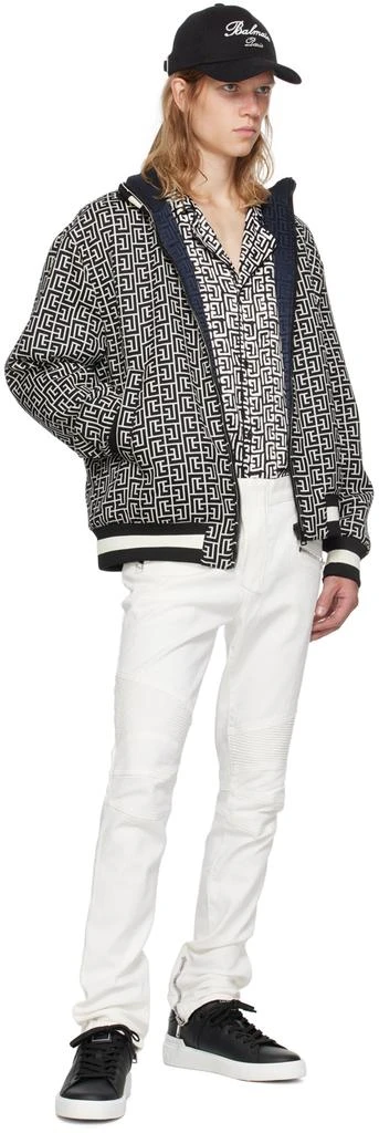 Balmain White Biker Jeans 4