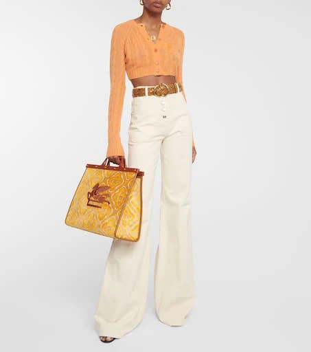 ETRO Pegaso cable-knit cashmere cardigan 2