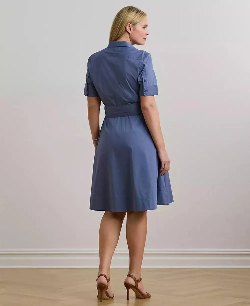 Plus Size Belted Cotton-Blend Shirtdress – On Sale Now with Up to