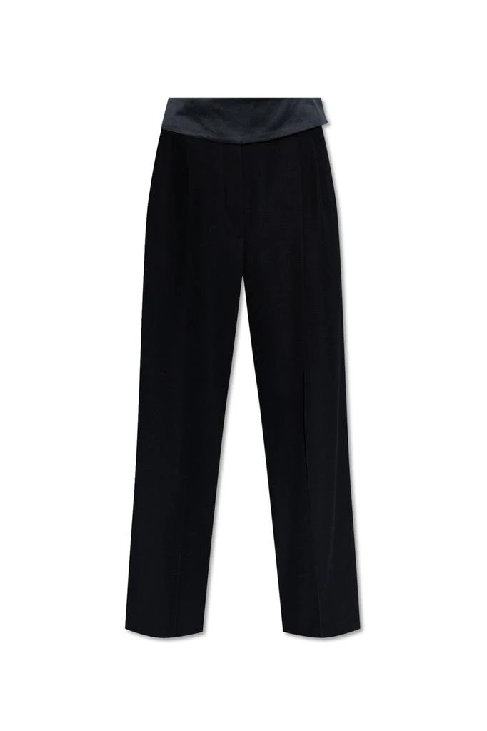 Stella McCartney Stella McCartney Wide-Leg Satin Belt Tuxedo Trousers 1