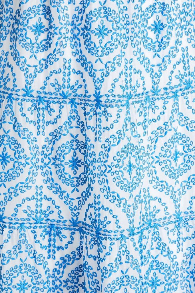 Alice + Olivia Marna smocked broderie anglaise midi dress 4