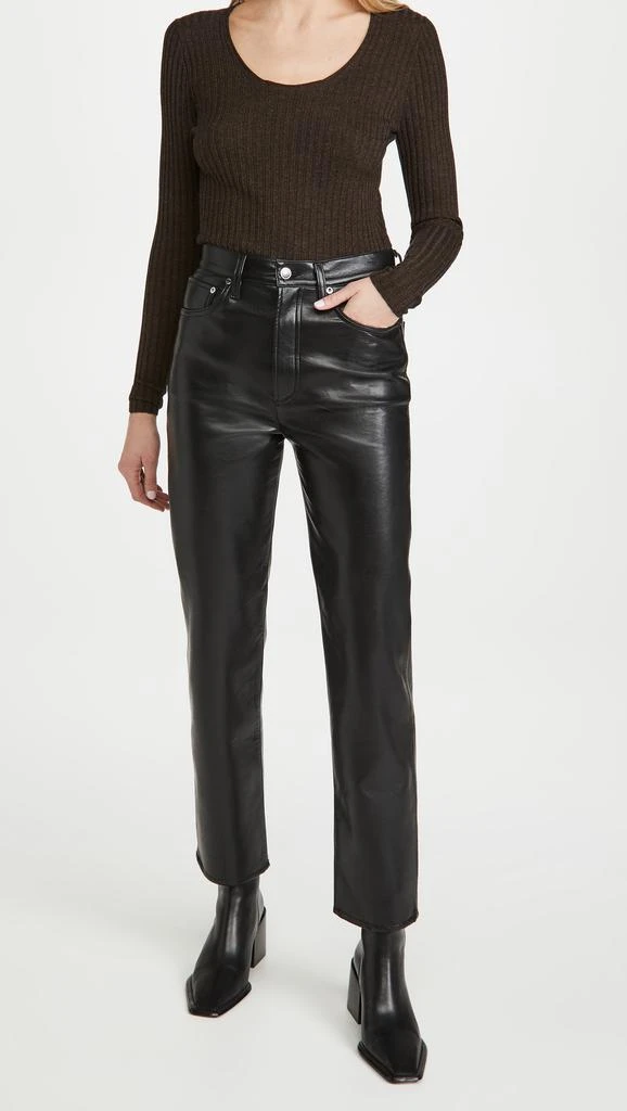 AGOLDE Recycled Leather Fitted '90s Pants 1
