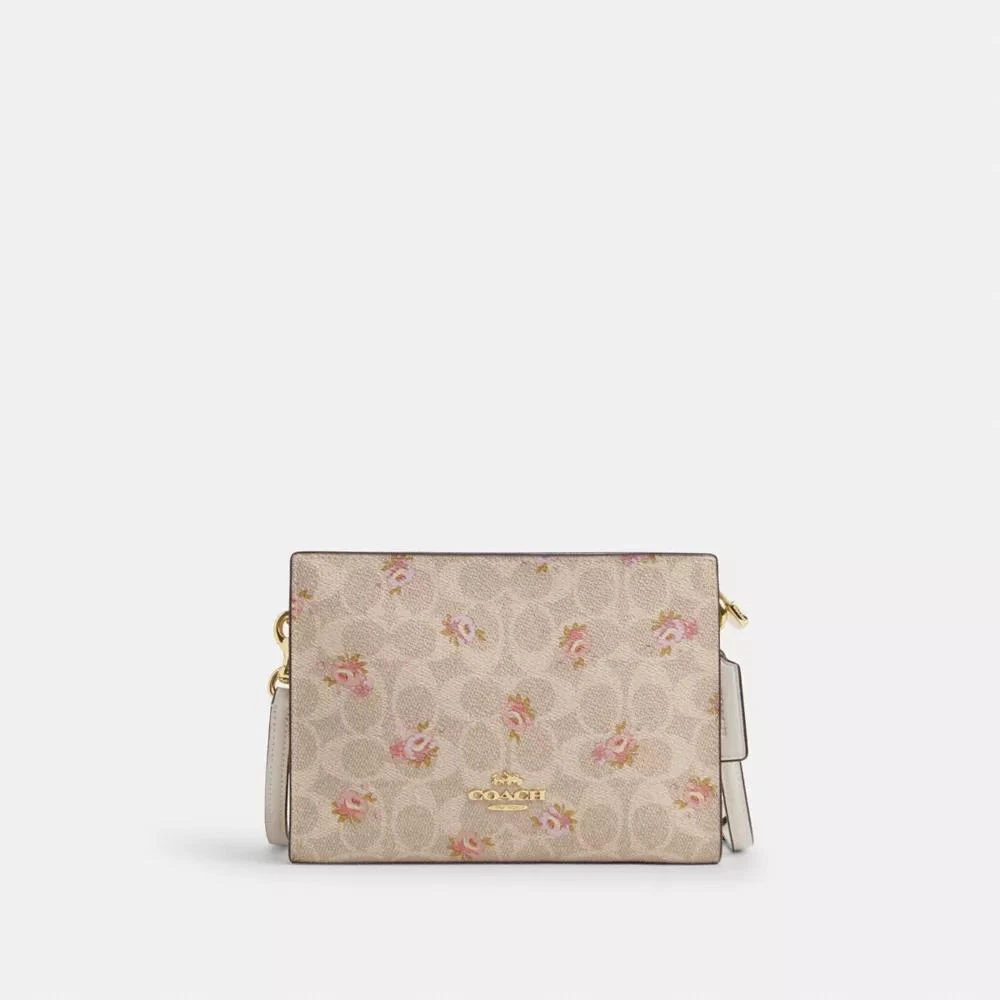 Coach Slim Crossbody Bag In Signature Canvas With Floral Print 1