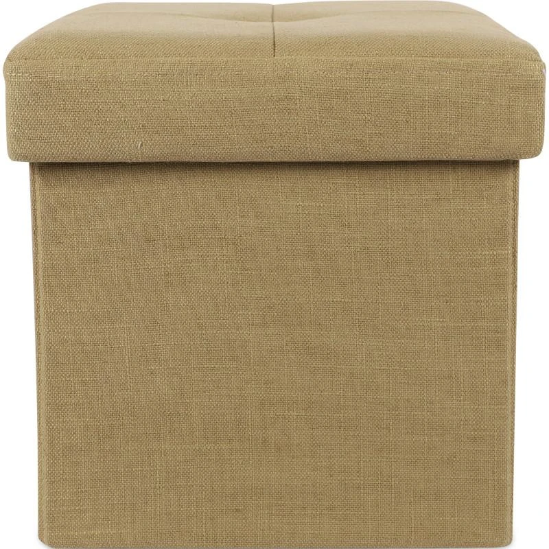 Kids Concept Foldable storage box in beige yellow 2
