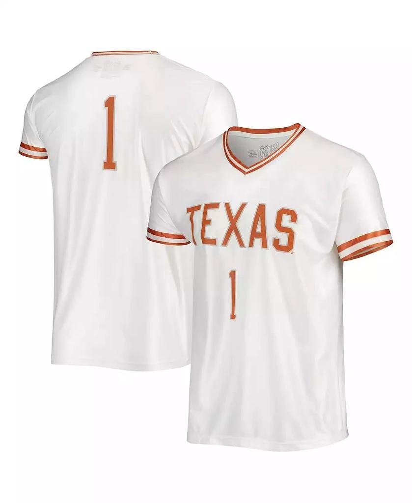 The Original Retro Brand Men's White Texas Longhorns Basketball Jersey 1
