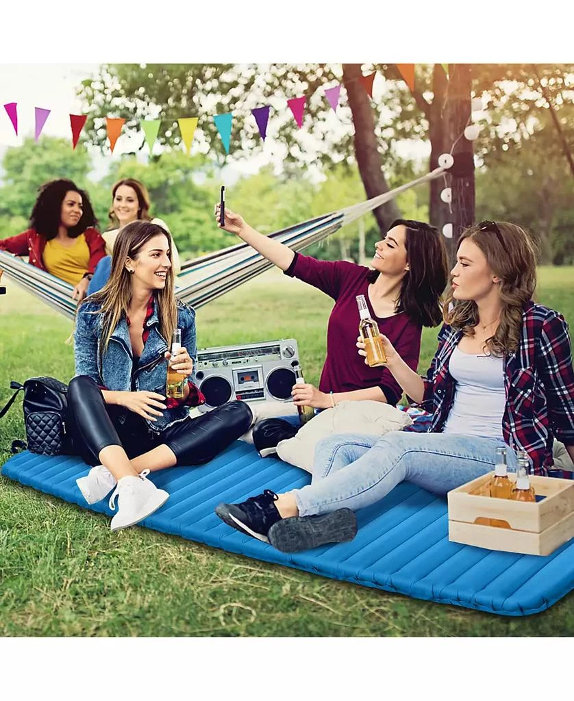 SKONYON 3 Inch Thick Inflatable Waterproof Camping Sleeping Pad 7