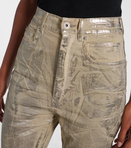 Rick Owens Bolan coated high-rise bootcut jeans 4