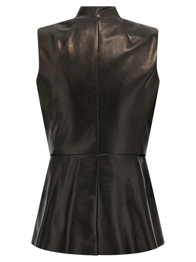 Rick Owens Nappa Leather Vest With Flared Silhouette 2