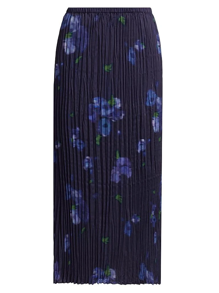 Vince Poppy Blur Crushed Column Midi-Skirt