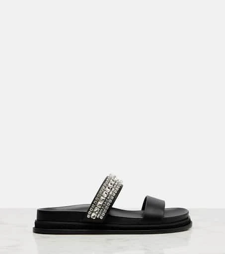 Jimmy Choo Jadi crystal-embellished leather slides 4