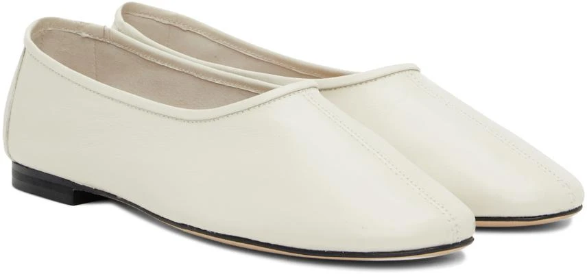 by FAR Off-White Prudence Creased Ballerina Flats 4