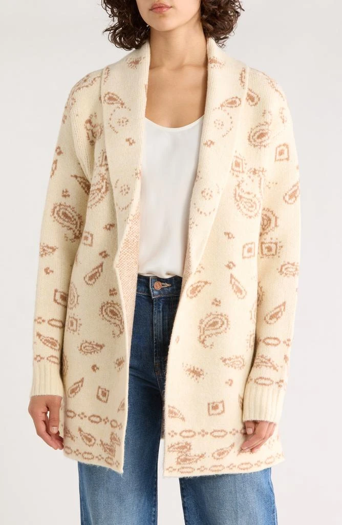 Lucky Brand Paisley Bandana Print Cardigan