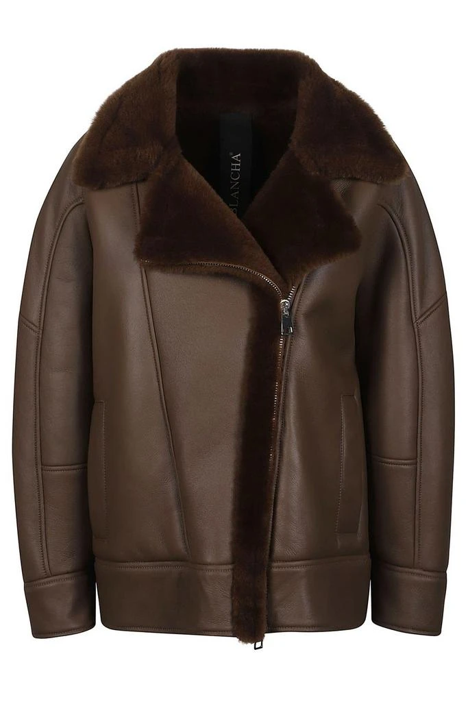 BLANCHA Blancha Shearling Collar Jacket 1