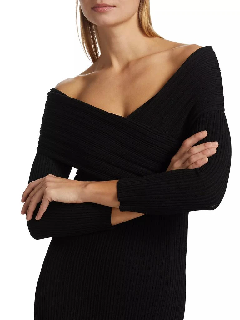 VERONICA BEARD Soraya Off-The-Shoulder Body-Con Dress 6