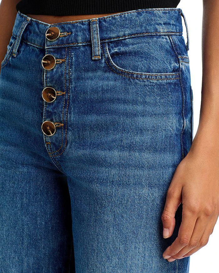Derek Lam Simona High Rise Cuff Straight Jeans in Soho 6