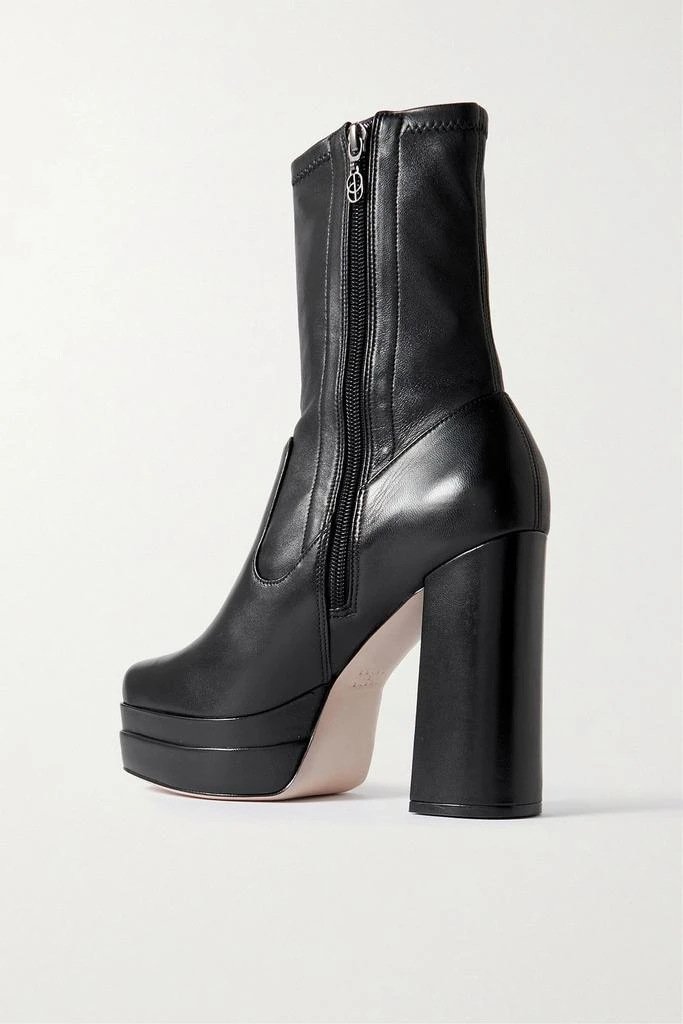 PORTE & PAIRE Leather platform sock boots 3