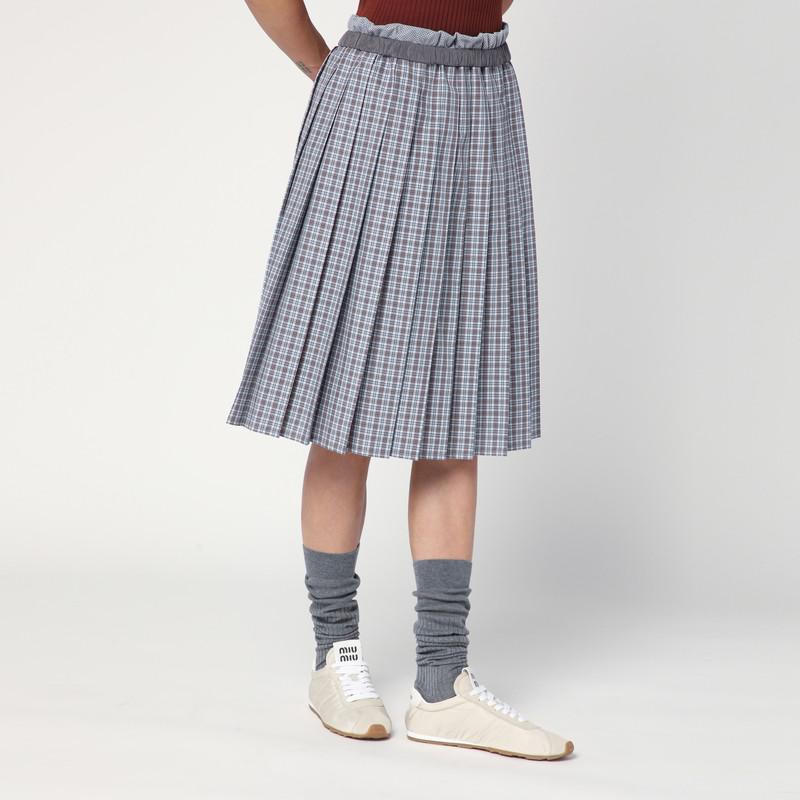 スカート MIU MIU Pleated Skirt Miu Miu Pleated Mini Skirt | Blue | FARFETCH