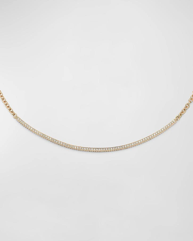Walters Faith Clive 18K Rose Gold and Diamond Fluted Bar Necklace 3