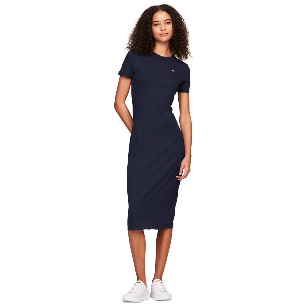 Tommy Jeans Women's Ribbed Bodycon Midi Dress