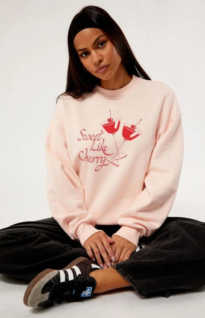 PacSun Cherry Cocktail Crew Neck Sweatshirt 1