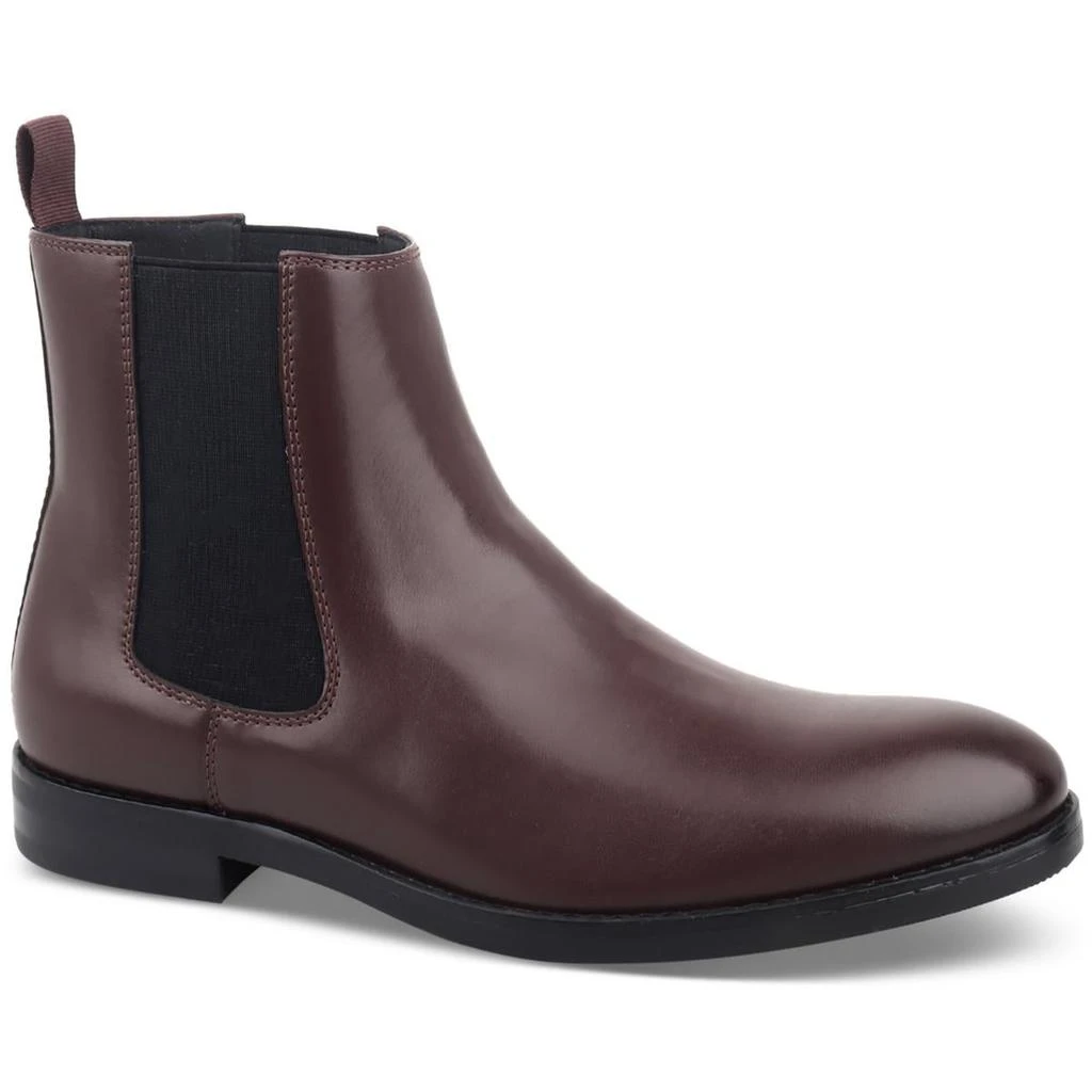 Alfani Mens Faux Leather Pull On Chelsea Boots 3