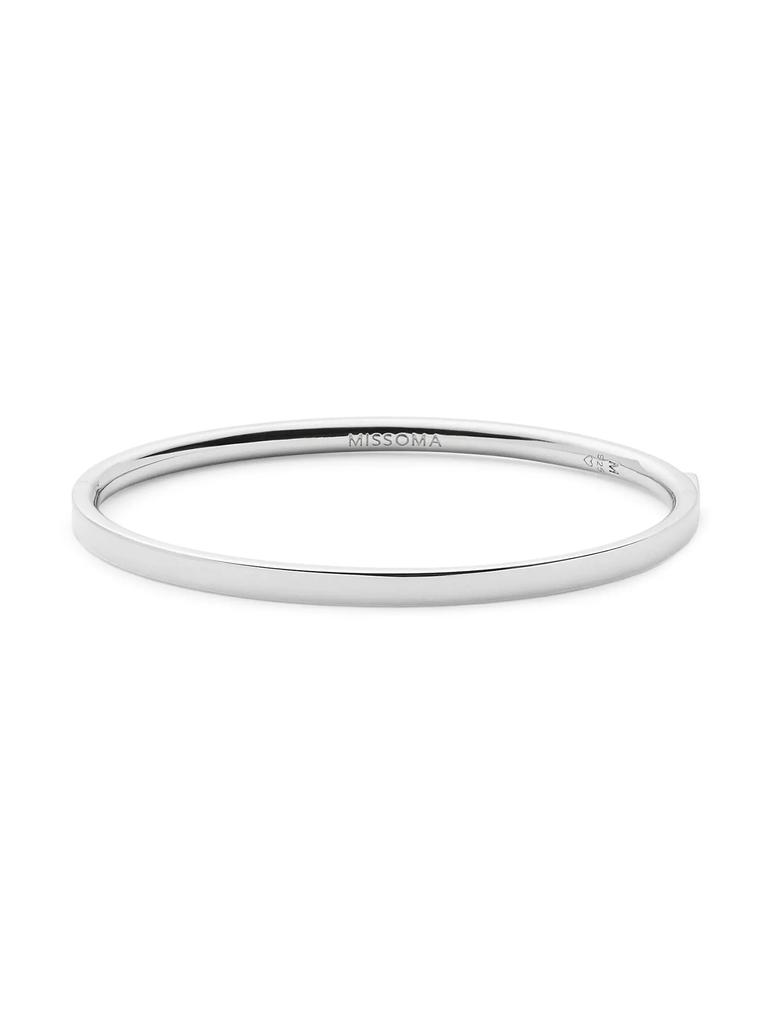 Missoma Magma 18K-Gold-Plated Or Rhodium-Plated Hinged Bangle