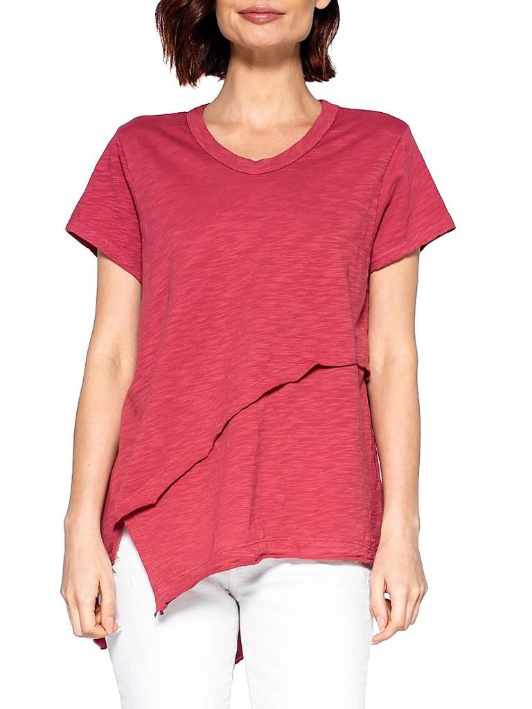 Wilt Short Sleeve Easy Crossover Hem Tee 3