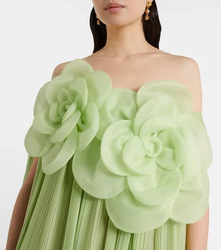 Leo Lin Jaclyn floral-appliqué bustier gown 4