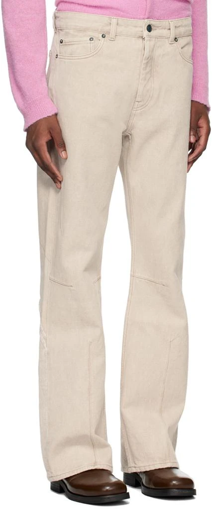 Our Legacy Beige Moto Cut Jeans 2
