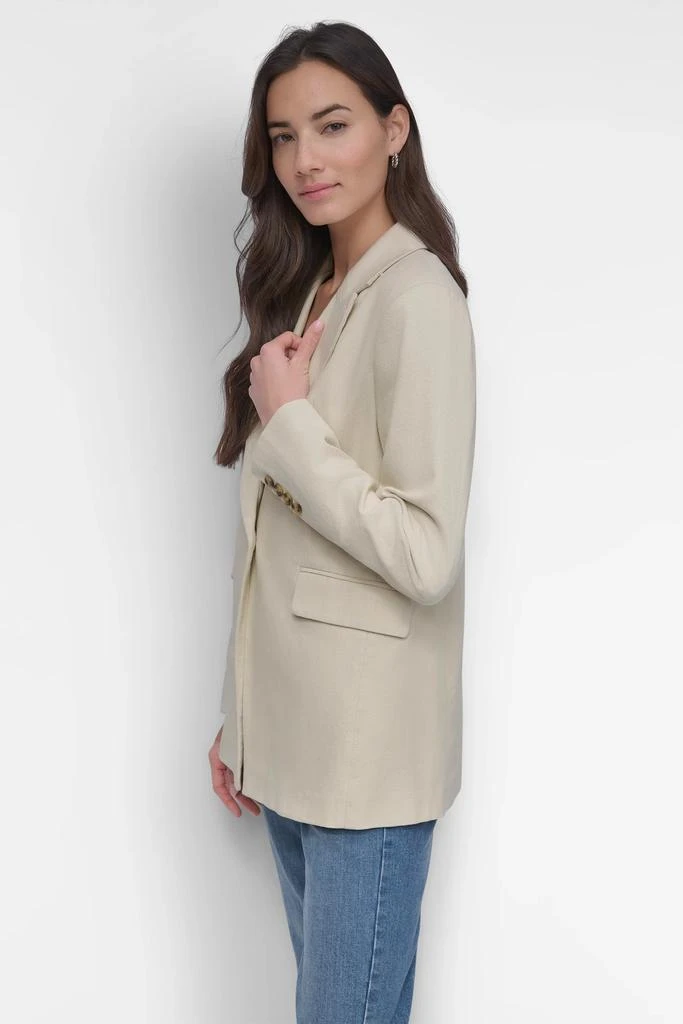 DKNY SINGLE BUTTON BLAZER WITH CUT AWAY HEM 3