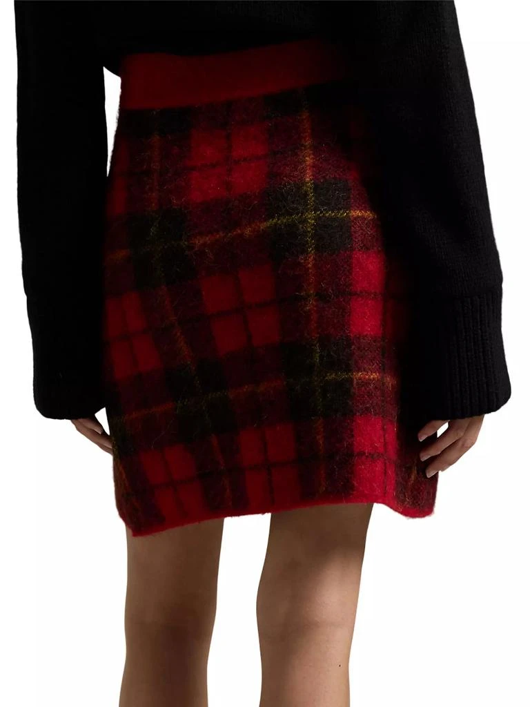 Ralph Lauren Check Alpaca-Blend Knit Miniskirt 4